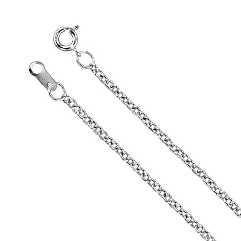 Sterling Silver 1.5mm Solid Cable Chain Necklace, 20 Inch